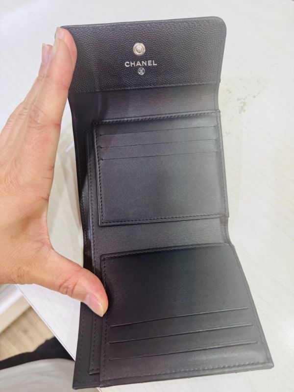 【閒置新品】CHANEL BOY 背面拉鍊 三折短夾 