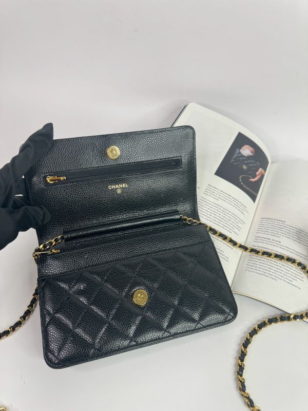 【分期0利率】CHANEL 魚子醬 WOC 黑金牛 【95成新】 