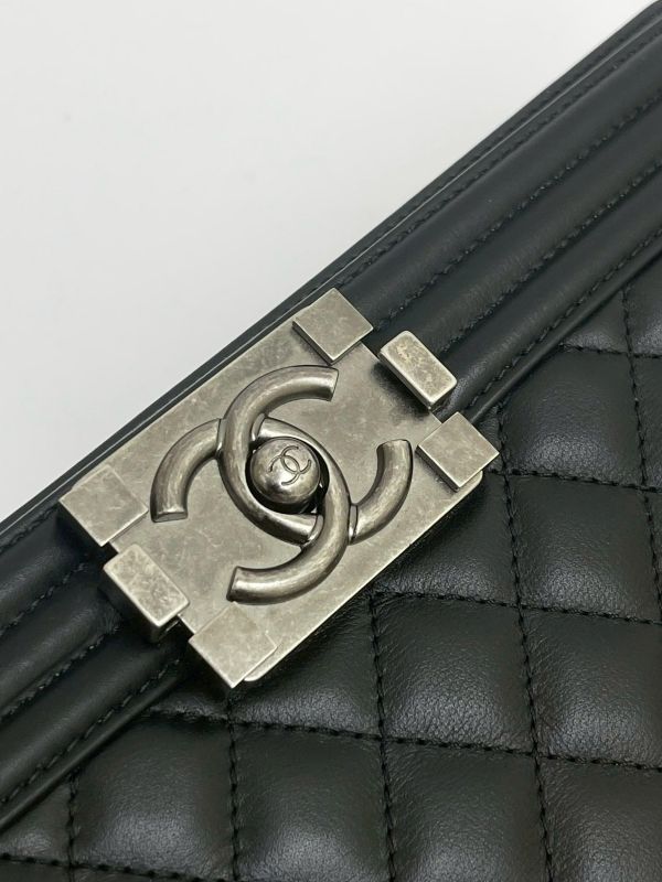 【95成新】CHANEL芯片款 BOY 25 牛皮銀扣 