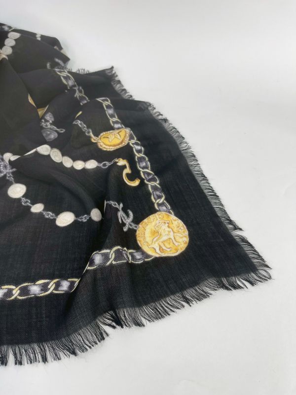 【95成新】CHANEL 25B  NO.5香水方形披肩 