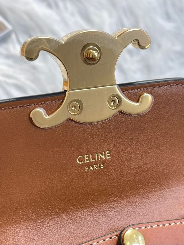 【分期0利率】CELINE 凱旋門帆布及小牛皮迷你翻蓋包【未使用閒置品】 