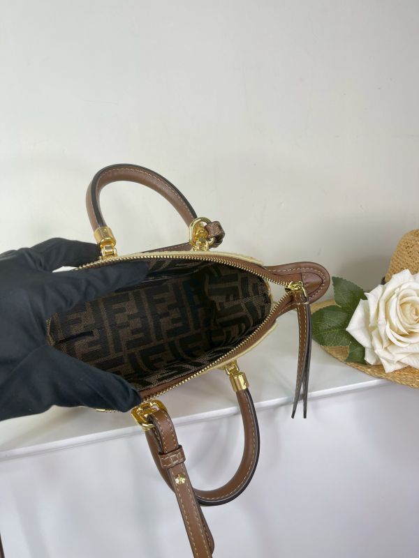 【分期0利率】FENDI BY THE WAY 竹編兩用迷你波士頓包【95成新】