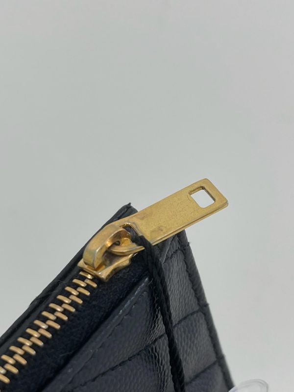 【9成新】YSL 魚子醬照片夾層兩折短夾 