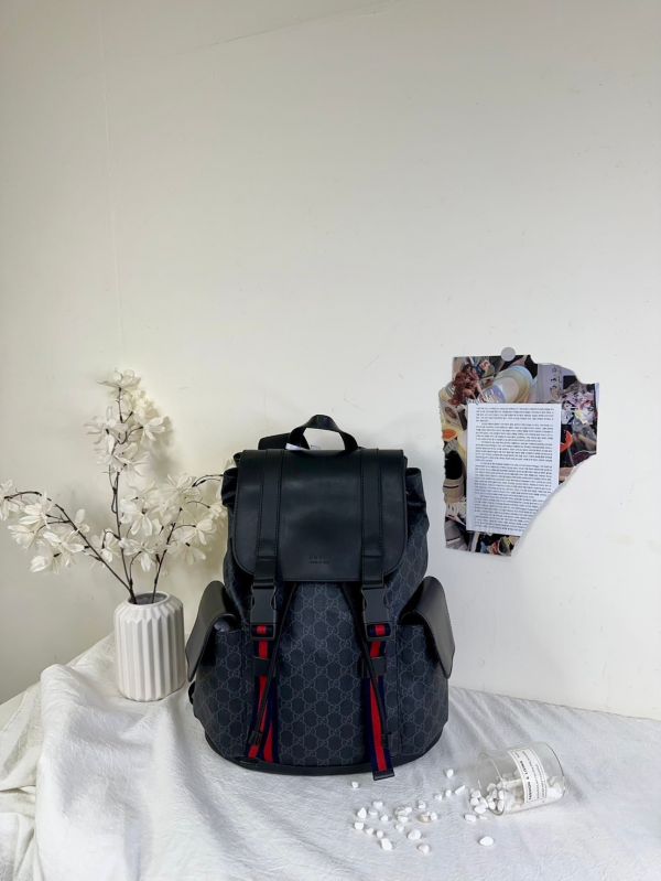 【12期0利率】GUCCI GG印花帆布後背包【9成新】 