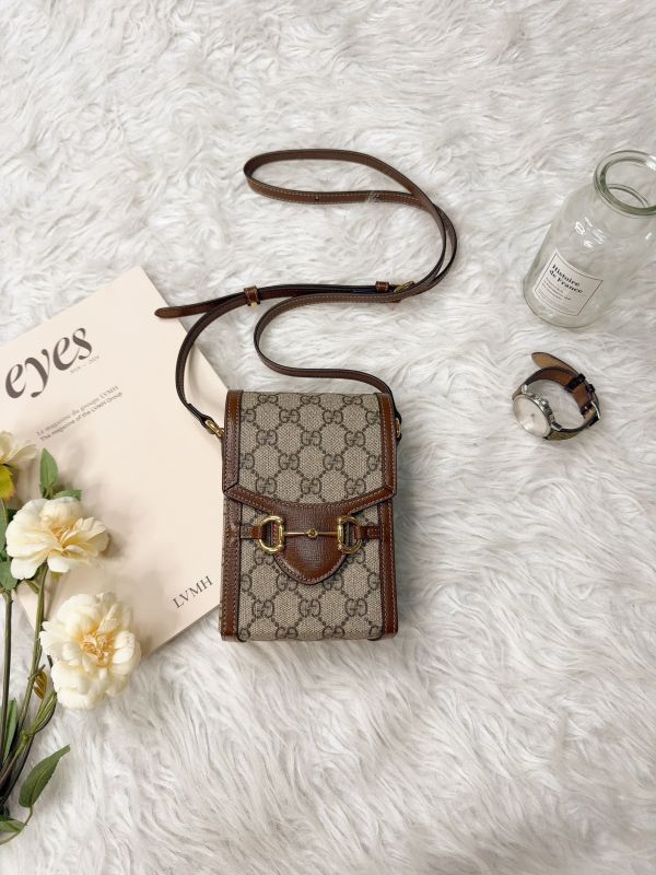 【分期0利率】Gucci 馬銜扣 1955 手機包【9成新】 