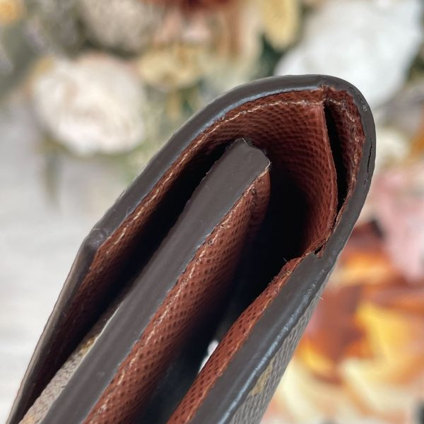 【12期0利率】LV Victorine 老花三折短夾【95成新】 