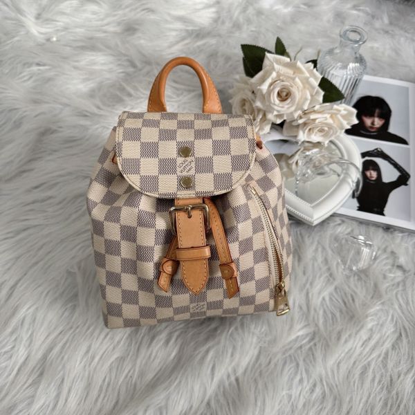 【12期0利率】LV SPERONE BB  棋盤格小書包【85成新】 