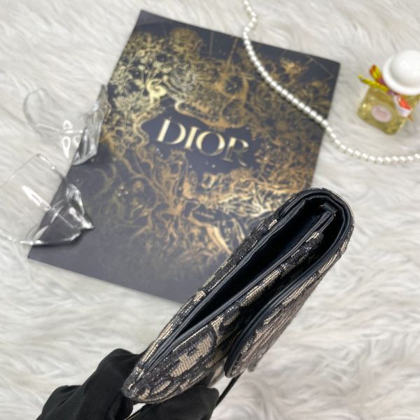 【12期0利率】DIOR Saddle長型鏈帶銀包【9成新】 
