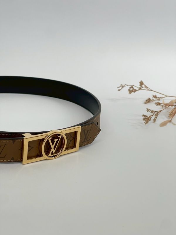 【分期0利率】LV Dauphine 25MM雙面皮帶【95成新】 