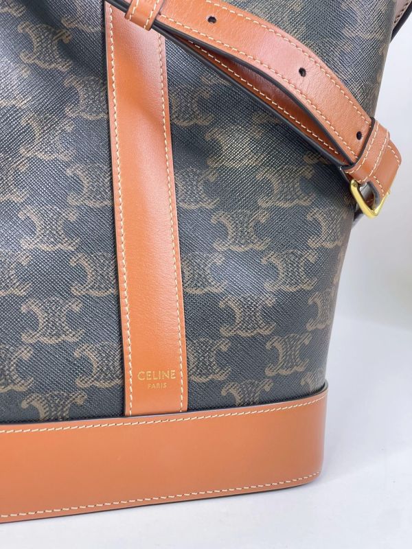 【95成新】CELINE TRIOMPHE老花小號水桶包 