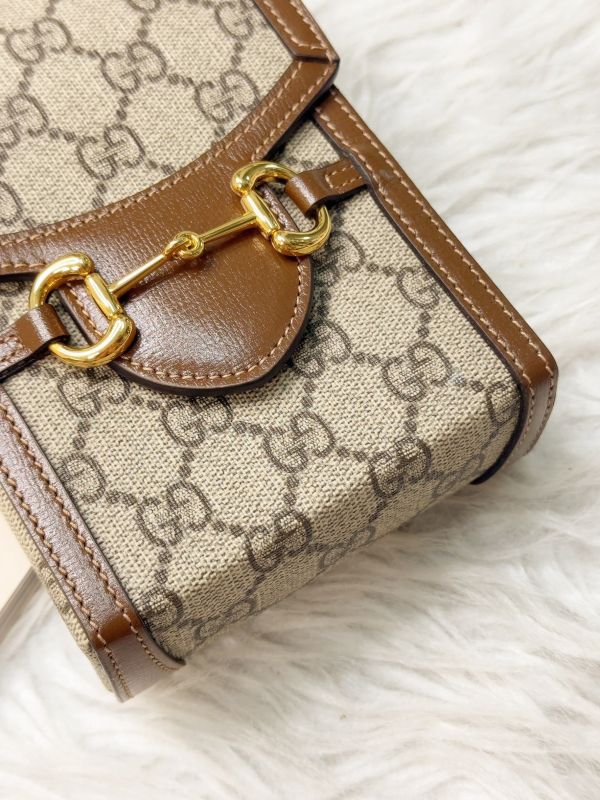 【分期0利率】Gucci 馬銜扣 1955 手機包【9成新】 