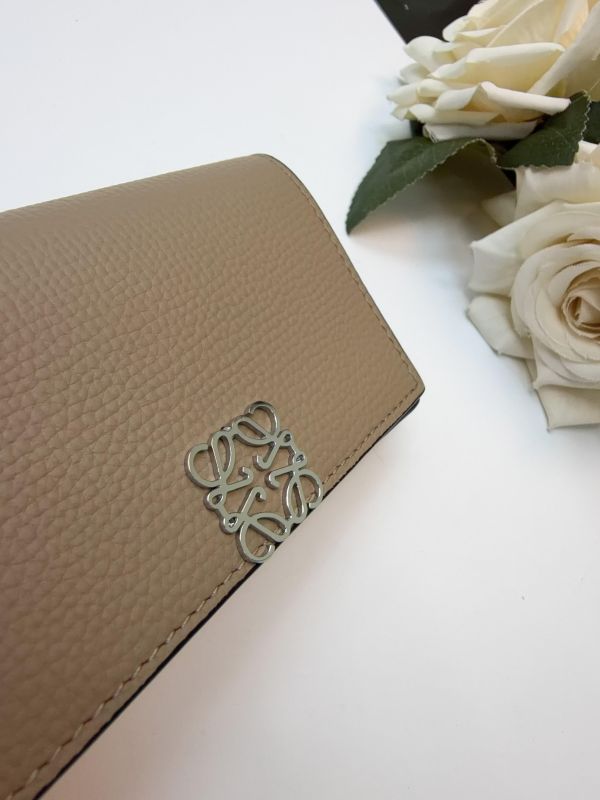 【99成新】LOEWE 鵝卵石紋小牛皮 Anagram 名片夾 