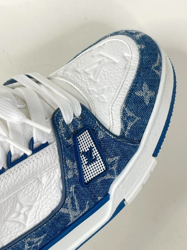 【分期0利率】LV Trainer Sneaker 深藍  9碼【99成新】 