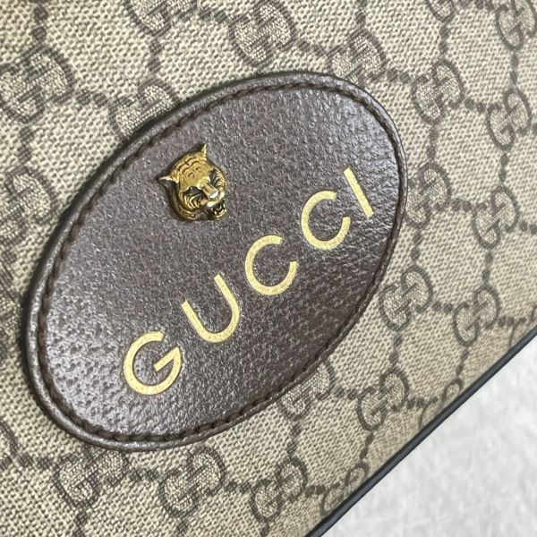 【12期0利率】GUCCI GG Superme 老虎LOGO相機包【9成新】 