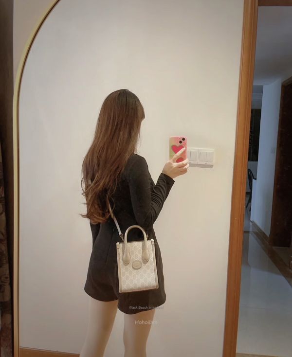 【12期0利率】Gucci 迷你琴譜包 奶茶色【95成新】 