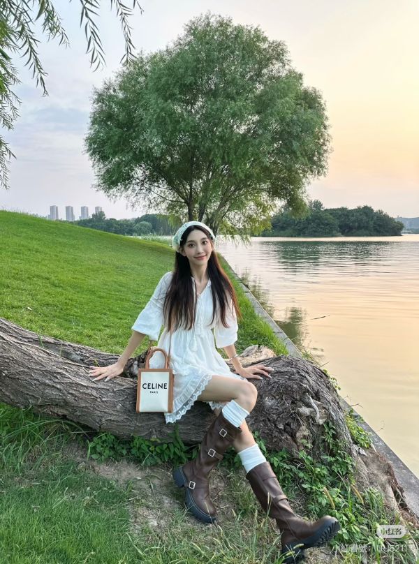 【95成新】CELINE印花LOGO帆布迷你琴譜包 