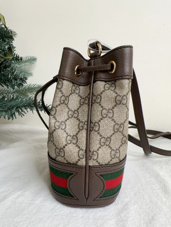 【12期0利率】GUCCI OPHIDIA GG 迷你水桶袋 【22年7月台灣購證】【95成新】 