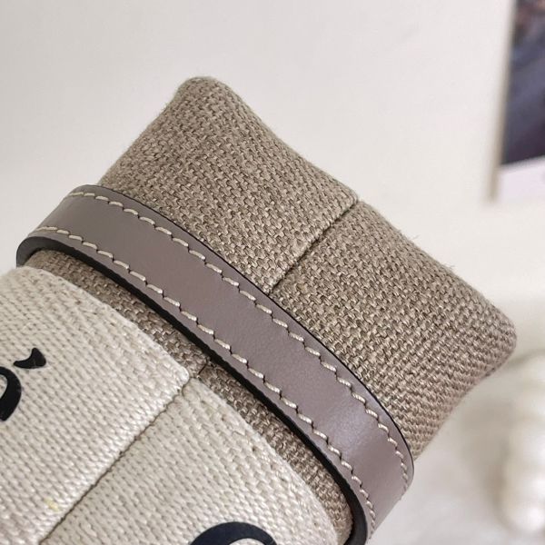 【12期0利率】CHLOE WOODY TOTE 迷你 灰紫色【99新】 