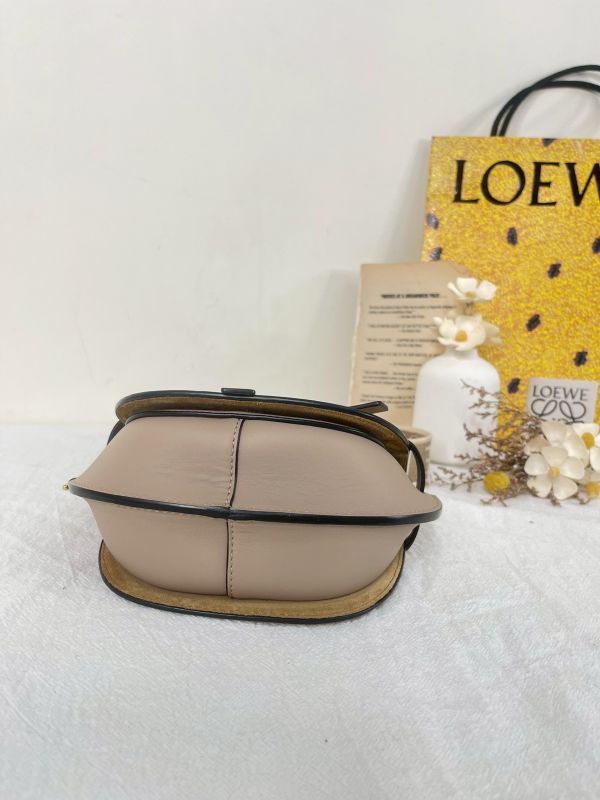 【分期0利率】LOEWE MINI GATE 雙層包 沙色【99成新】 