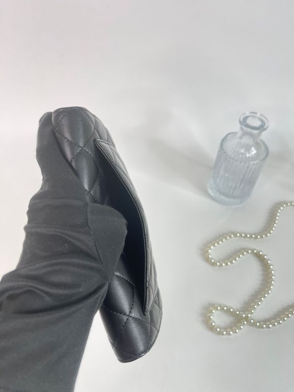 【分期0利率】CHANEL 羊皮對開長夾【95成新】 