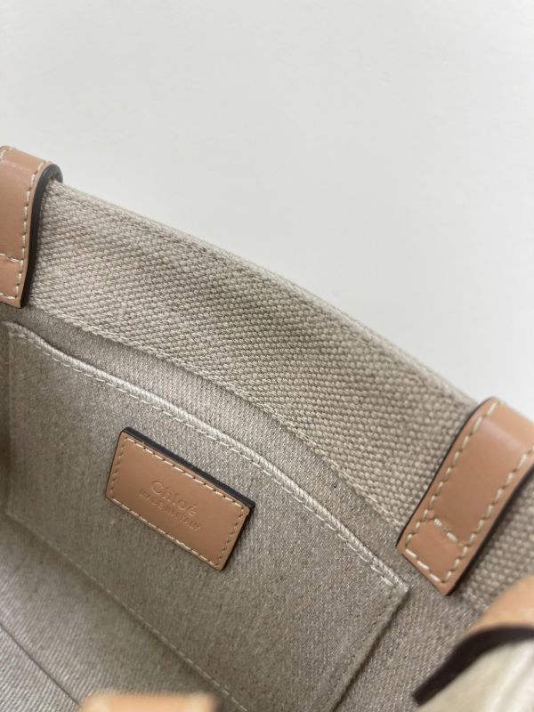 【9成新】CHLOE WOODY TOTE 迷你 米色 