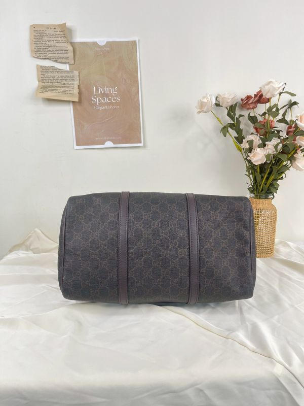 【分期0利率】GUCCI 老款滿版雙G帆布波士頓包【9成新】 