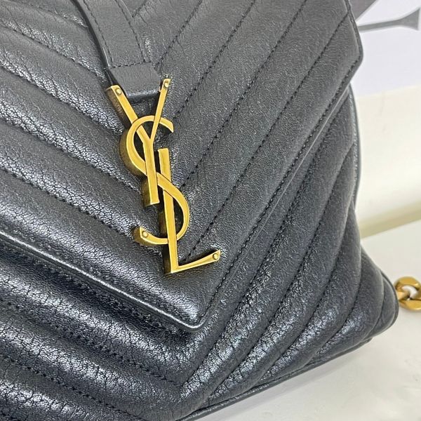 【12期0利率】YSL COLLèGE中性絎縫皮革手袋【22年1月台灣購證】【95成新】 