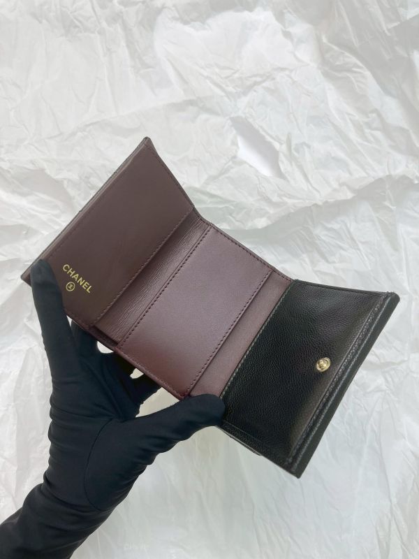 【全新品】CHANEL  COCO迷你雙層三折短夾 