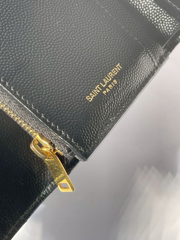 【分期0利率】YSL  魚子醬三折短夾 【9成新】 