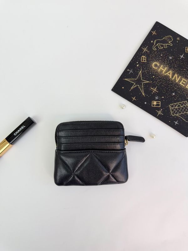 【9成新】CHANEL 19 吐司拉鍊零錢包 