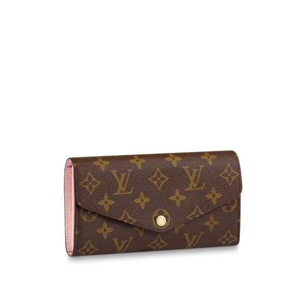 【12期0利率】【全新品】LV SARAH經典MONOGRA信封長夾芭蕾粉【現金價 】 M62235