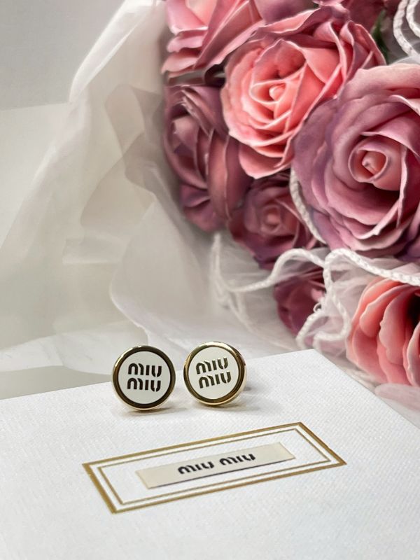 【分期0利率】MIUMIU 琺瑯金屬耳環【全新品】 
