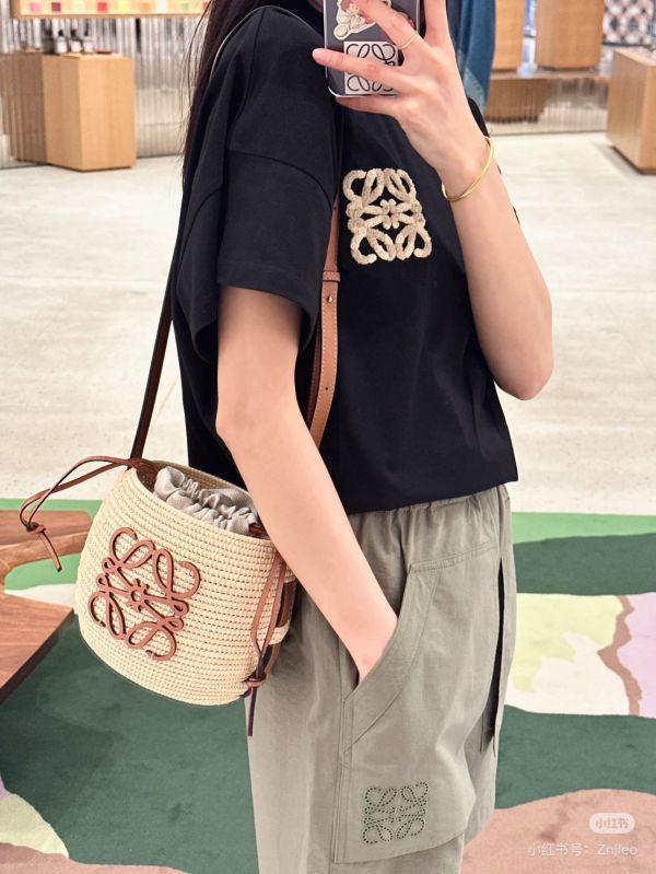 【9成新】LOEWE Beehive 草編水桶包 