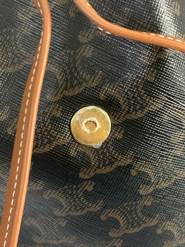 【9成新】CELINE Triomphe帆布及小牛皮迷你型FOLCO背包 