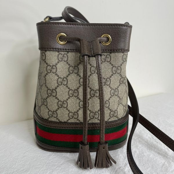 【分期0利率】GUCCI OPHIDIA GG 迷你水桶袋 【99成新】 