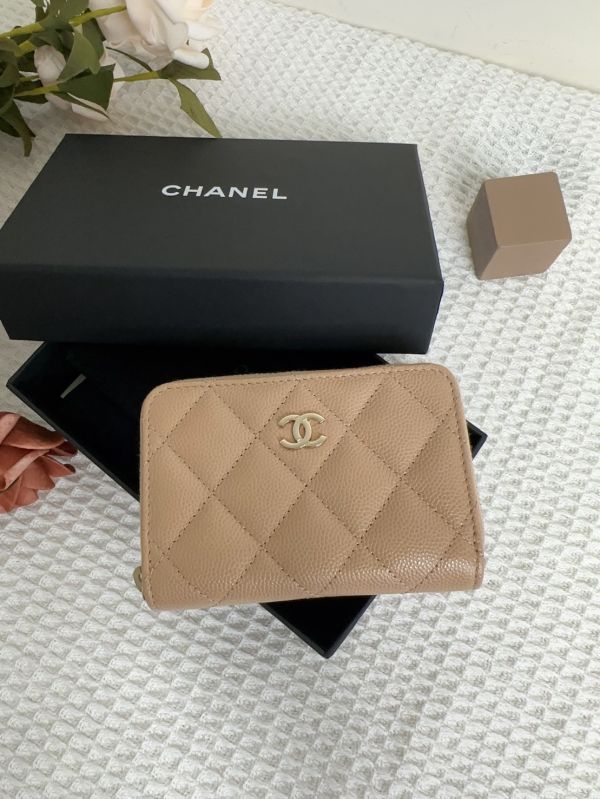 【12期0利率】CHANEL COCO經典牛皮拉鍊零錢包【99成新】 