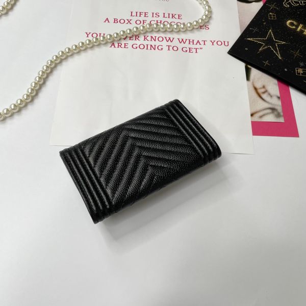 【12期0利率】CHANEL BOY山形紋翻蓋卡包【全新品】 