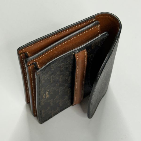 【12期0利率】CELINE 凱旋門翻蓋雙層卡包【9成新】 