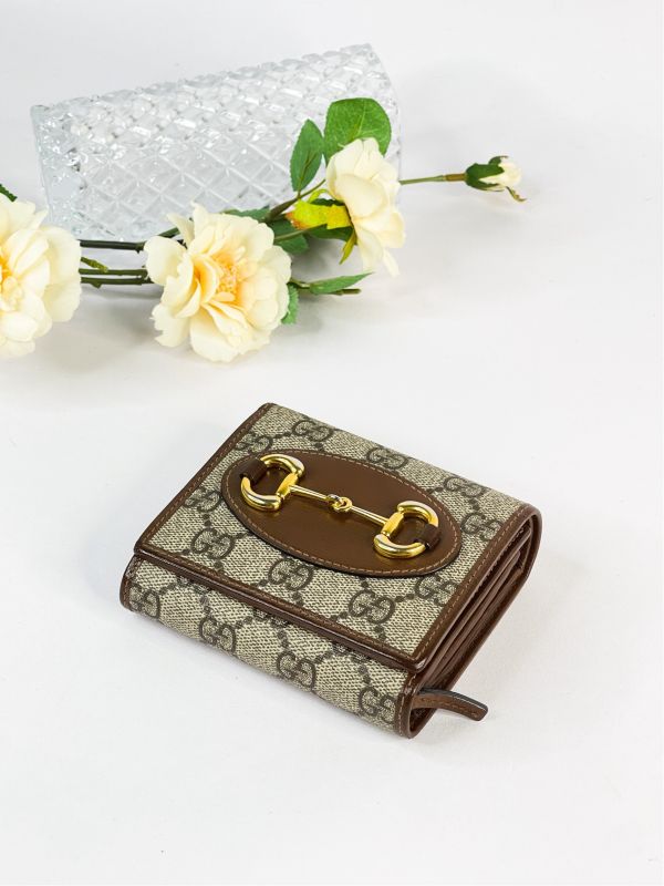 【95成新】GUCCI 1955 零錢袋對開短夾 