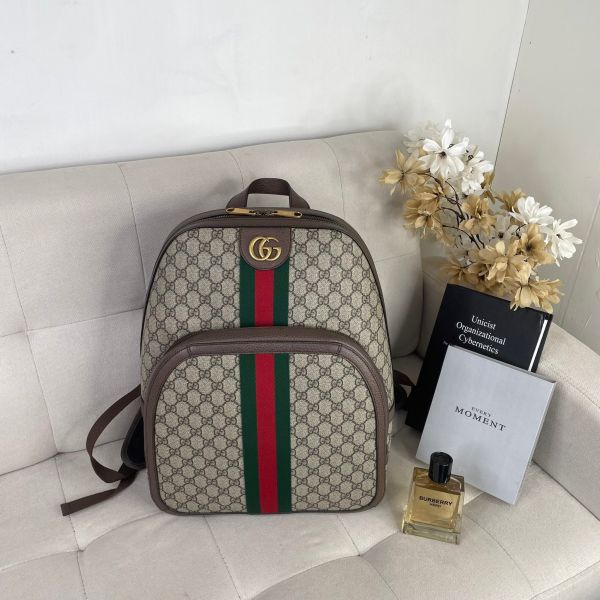 【12期0利率】GUCCI OPHIDIA GG紅綠織帶背包【95成新】 