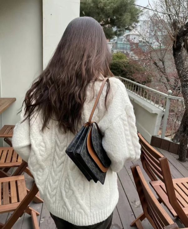 【12期0利率】CELINE TRIOMPHE凱旋門WOC【9成新】 