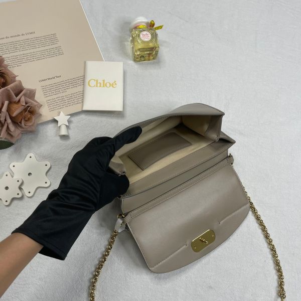 【12期0利率】CHLOE clutch c bag奶茶色【95成新】 