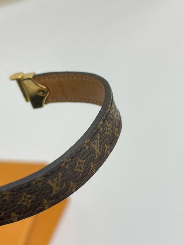 【9成新】LV MONOGRAM 黃銅手環 