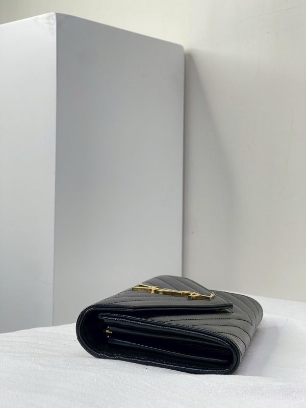 【95成新】YSL MONOGRAM 魚子醬信封長夾 