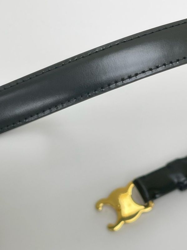 【95成新】CELINE Triomphe 皮帶 1.8公分 