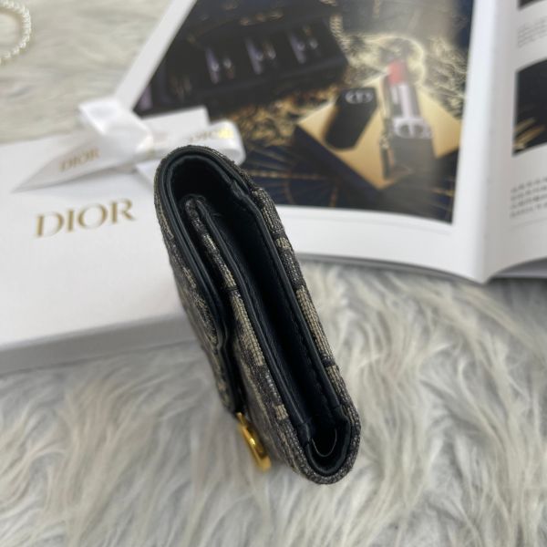 【12期0利率】DIOR SADDLE LOTUS 老花三折短夾【85成新】 