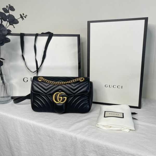 【12期0利率】GUCCI Marmont 小號肩背包【20年3月台灣購證】【95成新】 