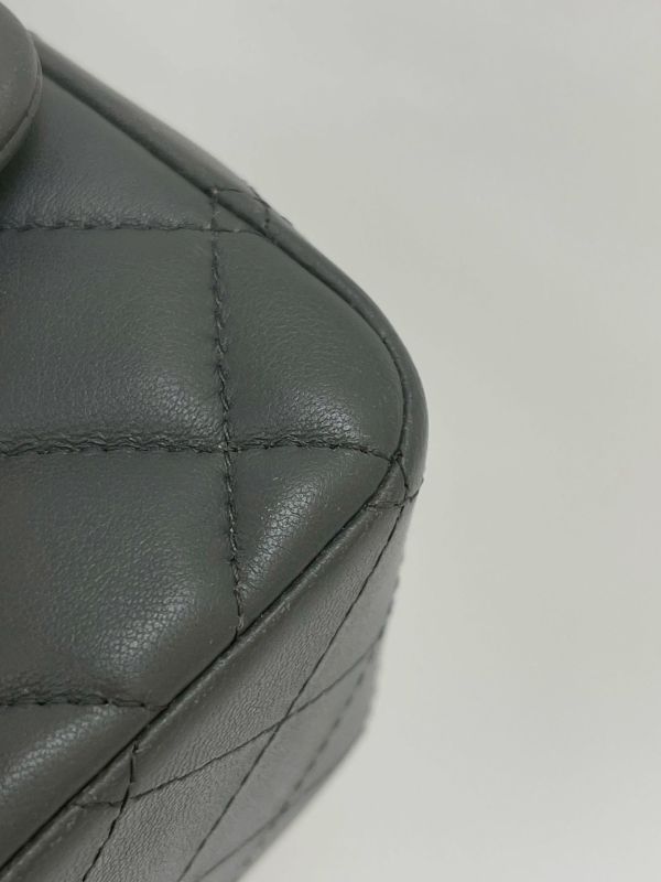 【95成新】CHANEL 方胖 晶片款深灰 