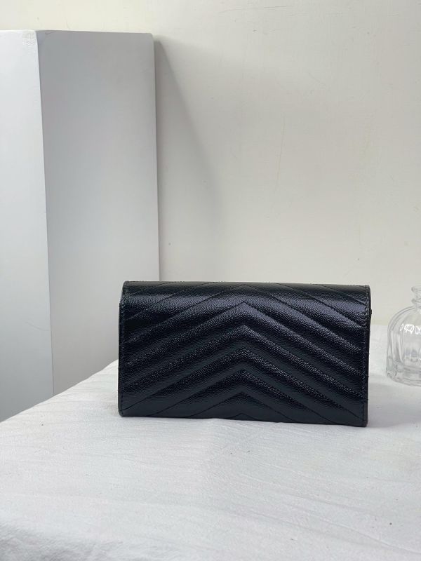 【95成新】YSL MONOGRAM 魚子醬信封長夾 