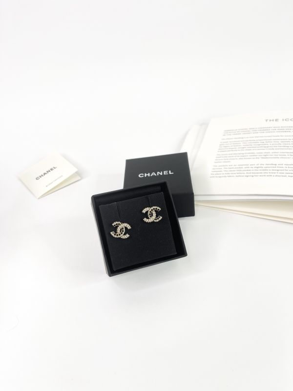 【分期0利率】CHANEL 拚色閃石珍珠耳環【全新品】 